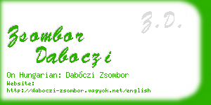 zsombor daboczi business card